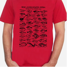Fishes of the Adriatic Sea Adult T Shirt Red