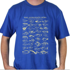 Fishes of the Adriatic Sea Adult T Shirt Blue