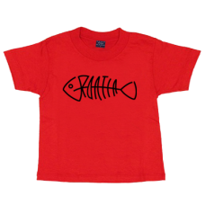 Croatia Fishbone Kids T Shirt Red