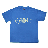 Croatia Fishbone Kids T Shirt Blue