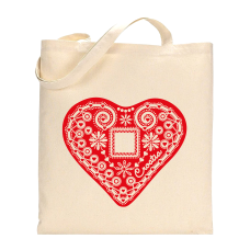 Croatia Heart Cotton Tote Bag